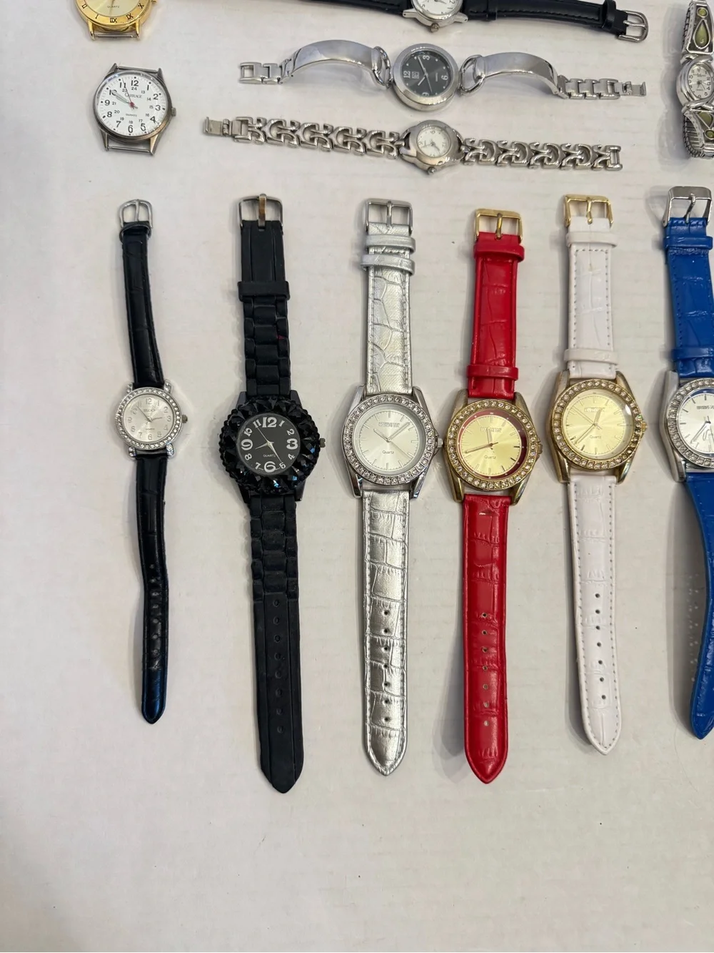 Jewelry Watch Lot 12pc Quartz Mixed Brands Vintage Modern Parts/Repair Untested